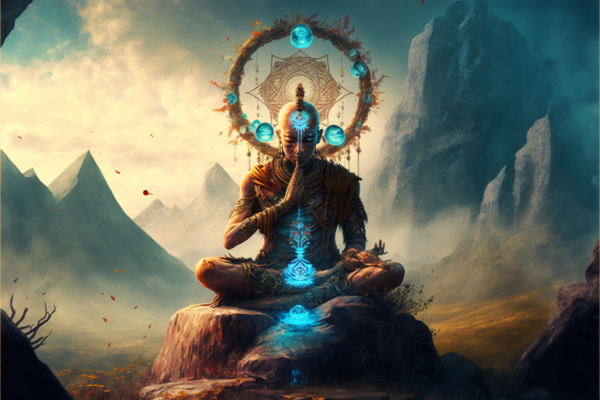 Alexander1111ART Buddha shaman hybrid being meditating with cry 340d67c1 b838 4166 9b70 c5a23c0bc9c8